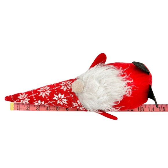 Holiday Gnome14 inch Red White Snowflake Cap EUC - Picture 8 of 8